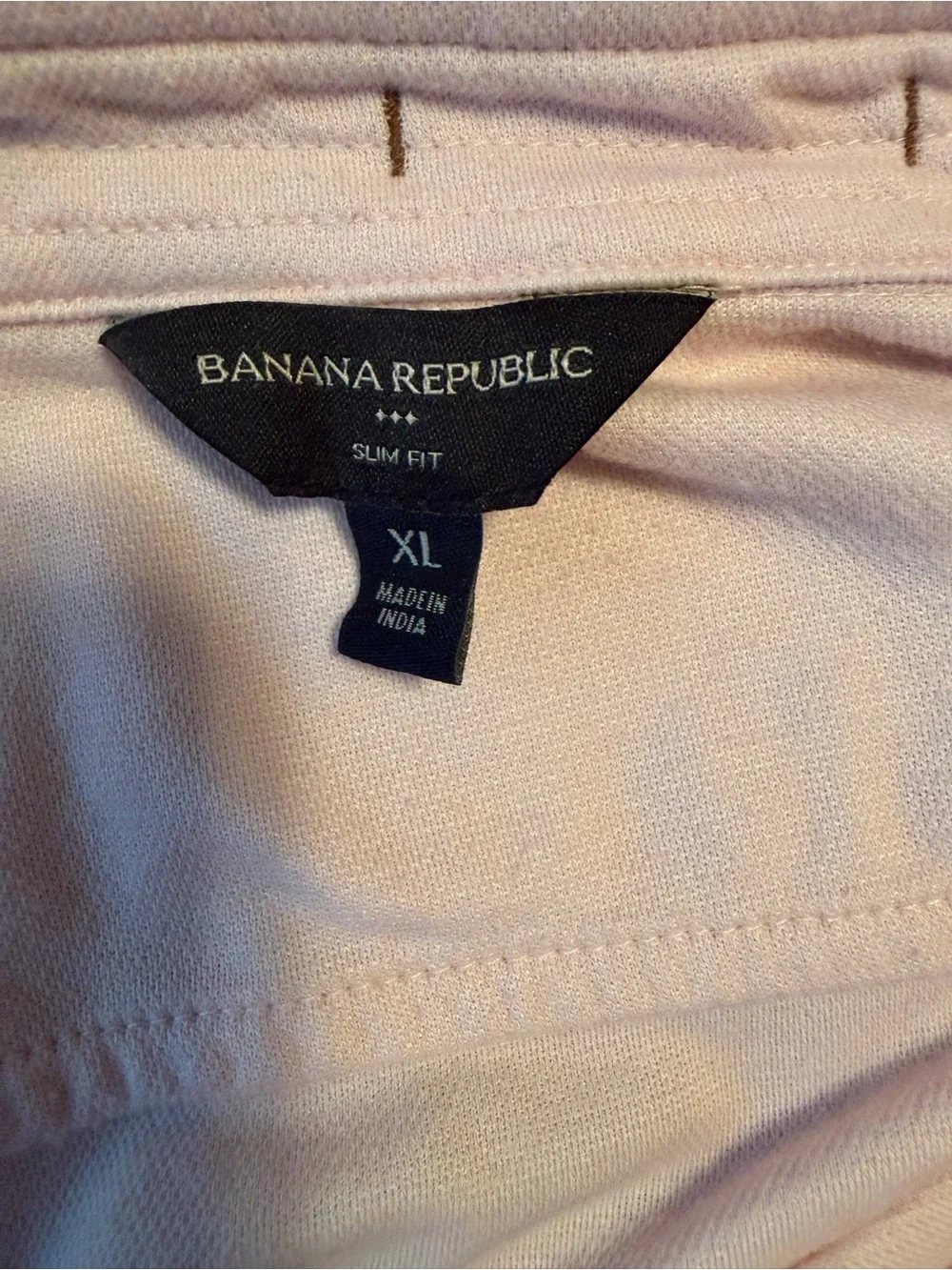 Banana Republic Pale Pink Short-Sleeve Button-Up Polo